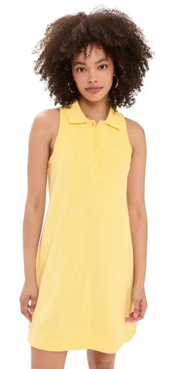 Hunza G Terry Towelling Tennis Dress Butter | Thumbnail 1 Hunza G Terry Towelling Tennis Dress Butter | Thumbnail 1