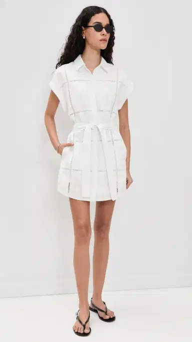 LE JEAN Eyelet Shirtdress White | Thumbnail 5 LE JEAN Eyelet Shirtdress White | Thumbnail 5