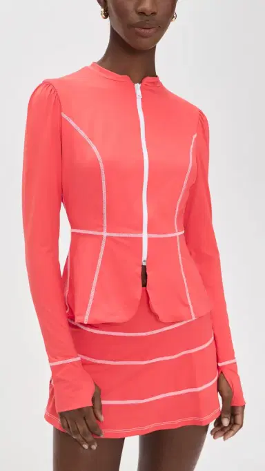 Hill House Home The Alexia Rash Guard Top Coral S | Thumbnail 2 Hill House Home The Alexia Rash Guard Top Coral S | Thumbnail 2