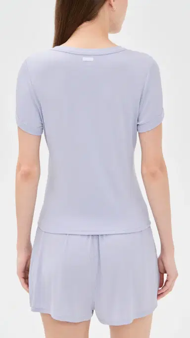Lunya oft Modal Rib Tee Shorts et Quiet Lilac | Thumbnail 3 Lunya oft Modal Rib Tee Shorts et Quiet Lilac | Thumbnail 3
