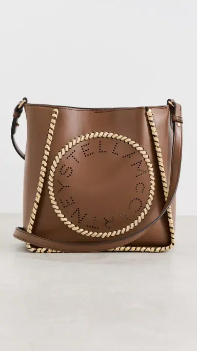Stella McCartney Raffia Trim Crossbody Bag Tan One Size | Thumbnail 2 Stella McCartney Raffia Trim Crossbody Bag Tan One Size | Thumbnail 2