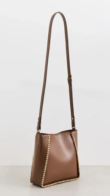 Stella McCartney Raffia Trim Crossbody Bag Tan One Size | Thumbnail 4 Stella McCartney Raffia Trim Crossbody Bag Tan One Size | Thumbnail 4