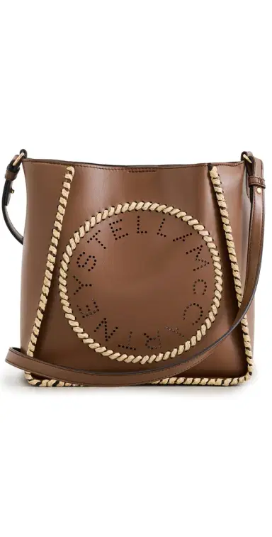 Stella McCartney Raffia Trim Crossbody Bag Tan One Size | Thumbnail 1 Stella McCartney Raffia Trim Crossbody Bag Tan One Size | Thumbnail 1