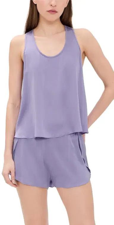 Lunya Washable Silk Tulip Back Pajama Set orning Wisteria | Thumbnail 1 Lunya Washable Silk Tulip Back Pajama Set orning Wisteria | Thumbnail 1