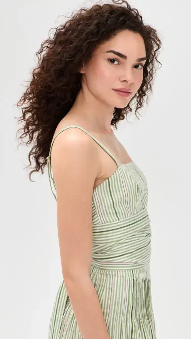 Hill House Home The Miranda Top Green Jacquard Stripe | Thumbnail 4 Hill House Home The Miranda Top Green Jacquard Stripe | Thumbnail 4