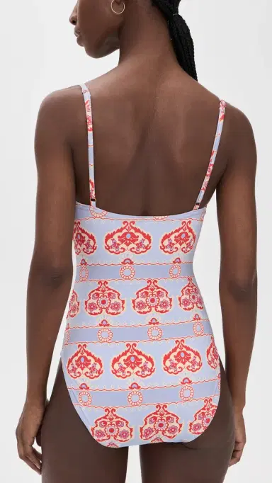 Hill House Home The Giana One Piece Poppy Damask Stripe | Thumbnail 3 Hill House Home The Giana One Piece Poppy Damask Stripe | Thumbnail 3