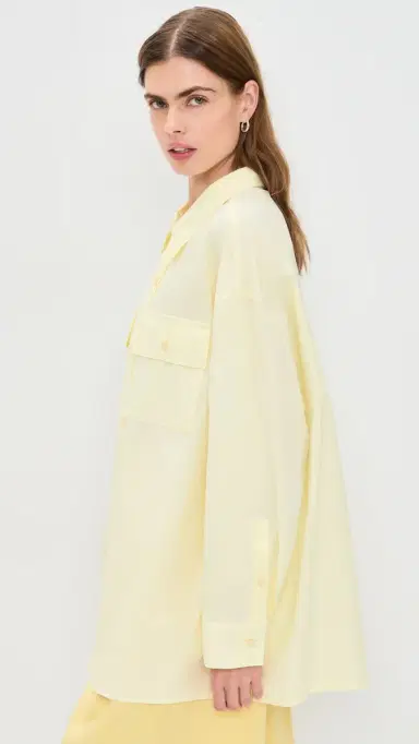 The Latest Daria Crinkled Effect Shirt Light Yellow M | Thumbnail 4 The Latest Daria Crinkled Effect Shirt Light Yellow M | Thumbnail 4