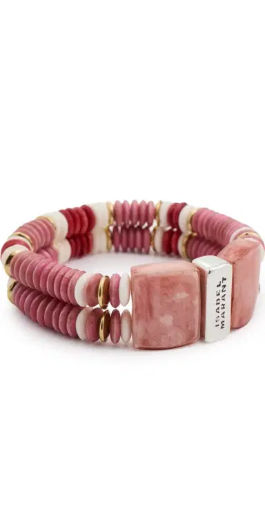 Isabel Marant Beaded Bracelet Rosewood/Silver T1 | Thumbnail 1 Isabel Marant Beaded Bracelet Rosewood/Silver T1 | Thumbnail 1