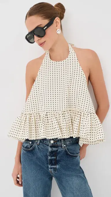 AZEEZA Winston Printed Poplin Top | Thumbnail 2 AZEEZA Winston Printed Poplin Top | Thumbnail 2
