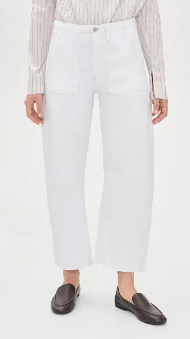 Le Jean Utility Soft Barrel Jeans White | Thumbnail 2 Le Jean Utility Soft Barrel Jeans White | Thumbnail 2