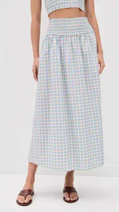 Hill House Home The Delphine Nap Skirt Blue/Red Gingham | Thumbnail 2 Hill House Home The Delphine Nap Skirt Blue/Red Gingham | Thumbnail 2