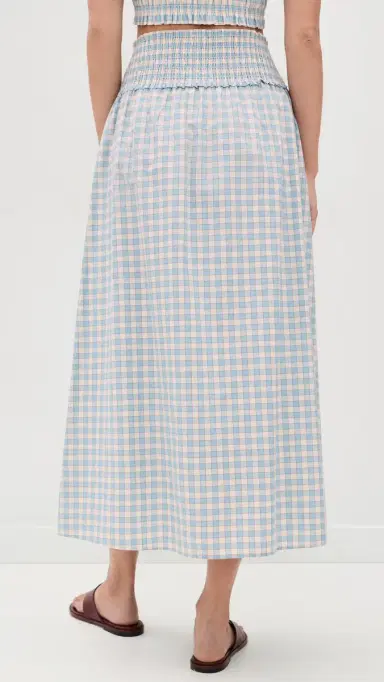 Hill House Home The Delphine Nap Skirt Blue/Red Gingham | Thumbnail 3 Hill House Home The Delphine Nap Skirt Blue/Red Gingham | Thumbnail 3