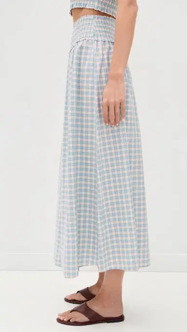 Hill House Home The Delphine Nap Skirt Blue/Red Gingham | Thumbnail 4 Hill House Home The Delphine Nap Skirt Blue/Red Gingham | Thumbnail 4
