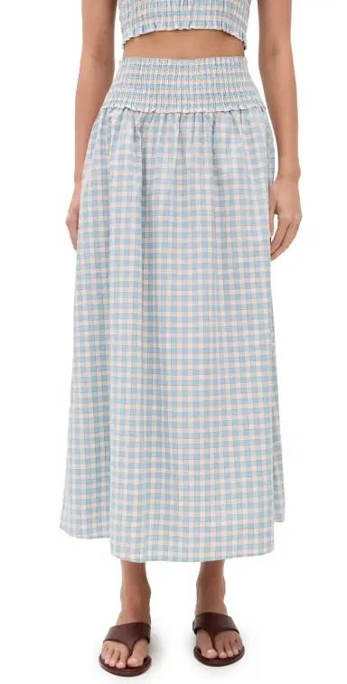 Hill House Home The Delphine Nap Skirt Blue/Red Gingham | Thumbnail 1 Hill House Home The Delphine Nap Skirt Blue/Red Gingham | Thumbnail 1