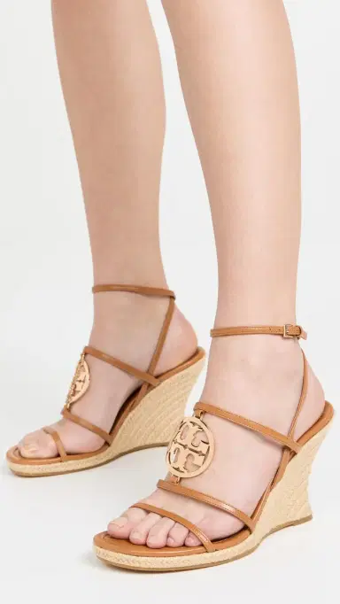 Tory Burch Capri Miller Espadrille Wedges 85mm Caramel Corn / Gold | Thumbnail 2 Tory Burch Capri Miller Espadrille Wedges 85mm Caramel Corn / Gold | Thumbnail 2