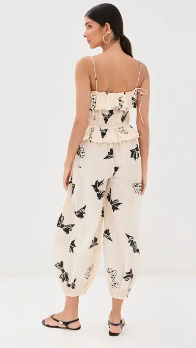 Alix of Bohemia Vera Black Tie Jumpsuit Off-White | Thumbnail 3 Alix of Bohemia Vera Black Tie Jumpsuit Off-White | Thumbnail 3