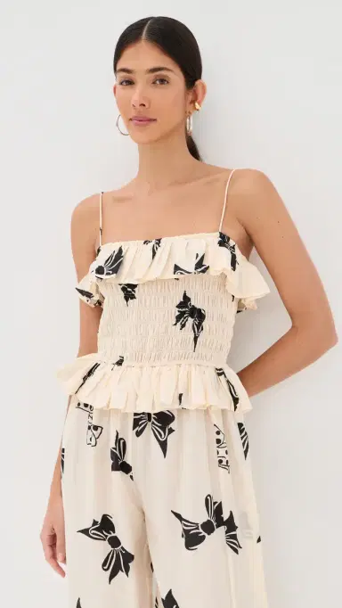 Alix of Bohemia Vera Black Tie Jumpsuit Off-White | Thumbnail 5 Alix of Bohemia Vera Black Tie Jumpsuit Off-White | Thumbnail 5