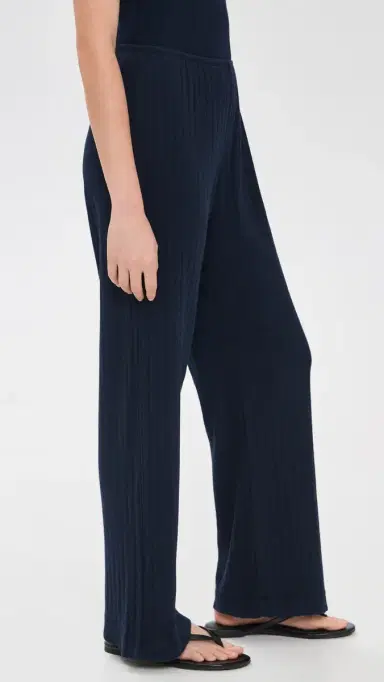 DONNI. The Pointelle Simple Crop Pants Navy | Thumbnail 4 DONNI. The Pointelle Simple Crop Pants Navy | Thumbnail 4