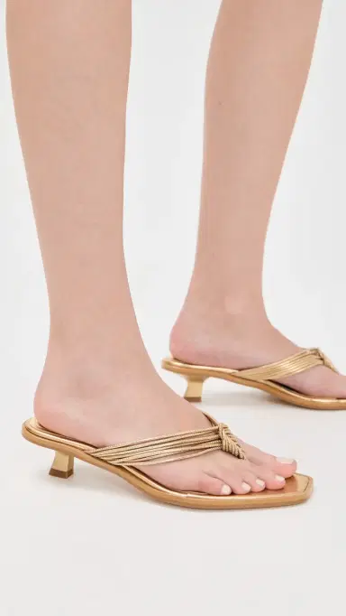 Andrea Gomez Fern Sandals Gold Leather | Thumbnail 3 Andrea Gomez Fern Sandals Gold Leather | Thumbnail 3