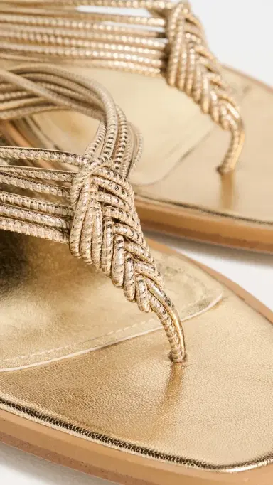 Andrea Gomez Fern Sandals Gold Leather | Thumbnail 6 Andrea Gomez Fern Sandals Gold Leather | Thumbnail 6