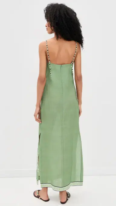 Las Sureñas Botanical Maxi Dress Green | Thumbnail 3 Las Sureñas Botanical Maxi Dress Green | Thumbnail 3