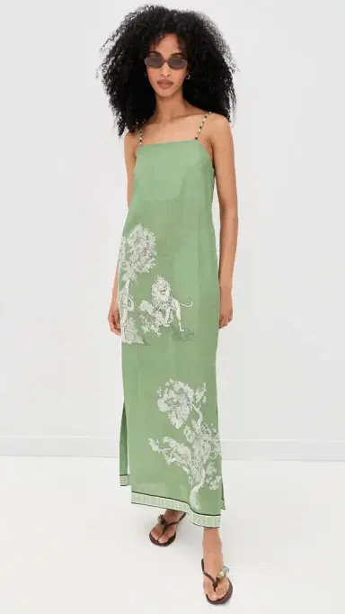 Las Sureñas Botanical Maxi Dress Green | Thumbnail 5 Las Sureñas Botanical Maxi Dress Green | Thumbnail 5