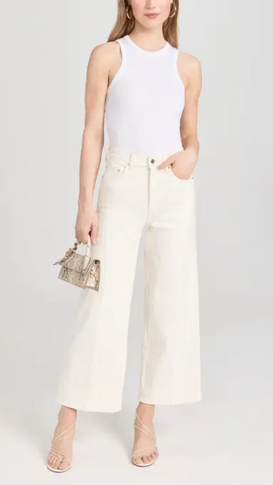 LE JEAN Juliette Wide Leg Ankle Jeans Bone | Thumbnail 5 LE JEAN Juliette Wide Leg Ankle Jeans Bone | Thumbnail 5