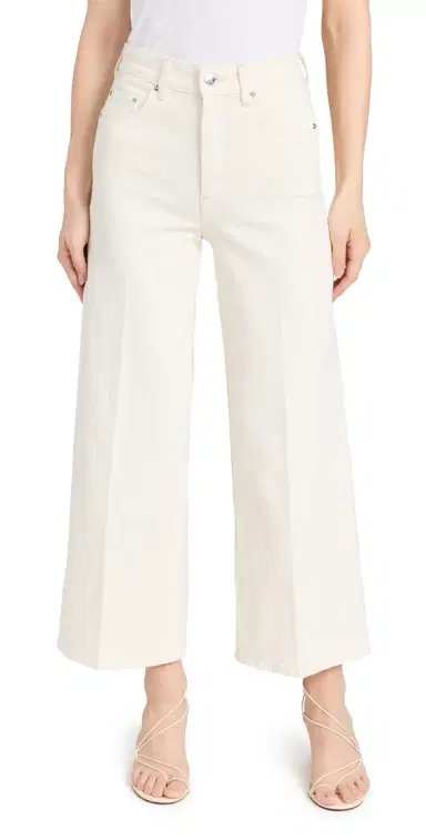 LE JEAN Juliette Wide Leg Ankle Jeans Bone | Thumbnail 1 LE JEAN Juliette Wide Leg Ankle Jeans Bone | Thumbnail 1
