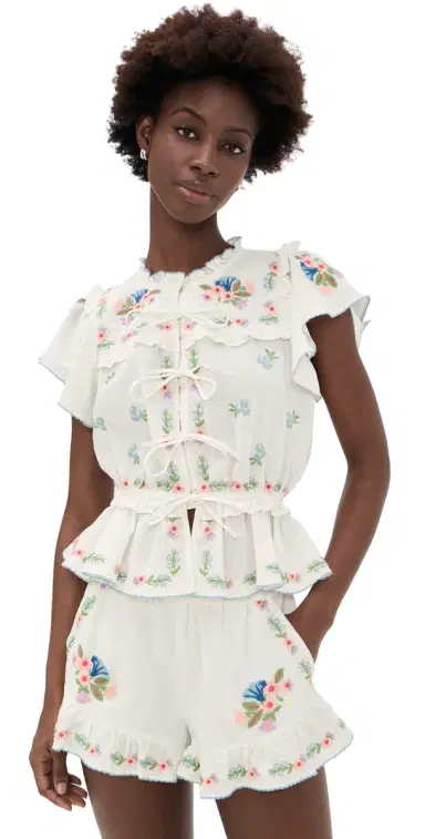 Show Me Your Mumu Romey Top Wild eadow Embroidery | Thumbnail 1 Show Me Your Mumu Romey Top Wild eadow Embroidery | Thumbnail 1