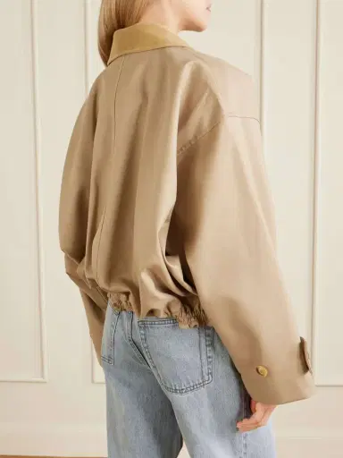 RÓHE Suede-trimmed Cotton Blouson Jacket | Thumbnail 4 RÓHE Suede-trimmed Cotton Blouson Jacket | Thumbnail 4