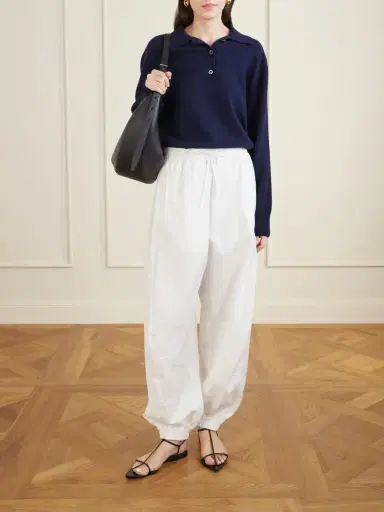 RÓHE Crinkled Cotton-blend Tapered Pants | Thumbnail 2 RÓHE Crinkled Cotton-blend Tapered Pants | Thumbnail 2