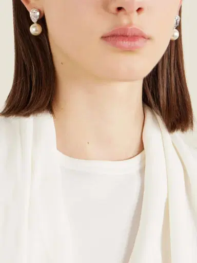 Jennifer Behr Cimone Silver-tone Crystal Earrings | Thumbnail 4 Jennifer Behr Cimone Silver-tone Crystal Earrings | Thumbnail 4