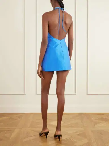 BERNADETTE Crepe Halterneck Mini Dress | Thumbnail 3 BERNADETTE Crepe Halterneck Mini Dress | Thumbnail 3