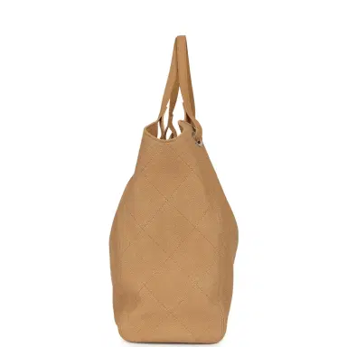 Chanel Chanel Maxi Shopping Bag Beige Grained Nubuck Calfskin Light Gold Hardware | Thumbnail 3 Chanel Chanel Maxi Shopping Bag Beige Grained Nubuck Calfskin Light Gold Hardware | Thumbnail 3