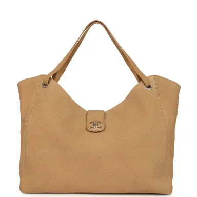 Chanel Chanel Maxi Shopping Bag Beige Grained Nubuck Calfskin Light Gold Hardware | Thumbnail 1 Chanel Chanel Maxi Shopping Bag Beige Grained Nubuck Calfskin Light Gold Hardware | Thumbnail 1