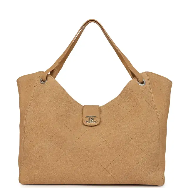 Chanel Maxi Shopping Bag Beige Grained Nubuck Calfskin Light Gold Hardware Chanel Maxi Shopping Bag Beige Grained Nubuck Calfskin Light Gold Hardware