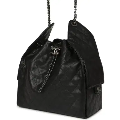 Chanel Chanel Medium 25 Hobo Bag Black Caviar Aged Ruthenium Hardware | Thumbnail 5 Chanel Chanel Medium 25 Hobo Bag Black Caviar Aged Ruthenium Hardware | Thumbnail 5