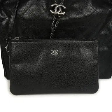 Chanel Chanel Medium 25 Hobo Bag Black Caviar Aged Ruthenium Hardware | Thumbnail 8 Chanel Chanel Medium 25 Hobo Bag Black Caviar Aged Ruthenium Hardware | Thumbnail 8