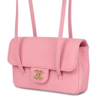 Chanel Chanel Mini Preppy Coco Clutch with Straps Pink Shiny Caviar Brushed Gold Hardware | Thumbnail 5 Chanel Chanel Mini Preppy Coco Clutch with Straps Pink Shiny Caviar Brushed Gold Hardware | Thumbnail 5
