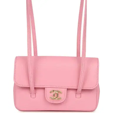 Chanel Chanel Mini Preppy Coco Clutch with Straps Pink Shiny Caviar Brushed Gold Hardware | Thumbnail 1 Chanel Chanel Mini Preppy Coco Clutch with Straps Pink Shiny Caviar Brushed Gold Hardware | Thumbnail 1