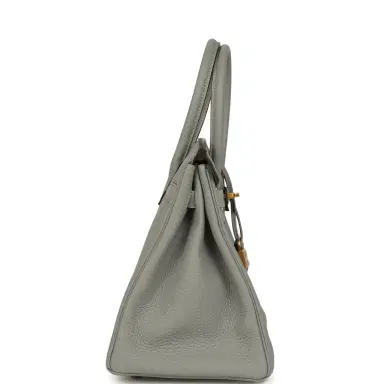 HERMÈS Hermes Birkin 30 Gris Mouette Togo Gold Hardware | Thumbnail 3 HERMÈS Hermes Birkin 30 Gris Mouette Togo Gold Hardware | Thumbnail 3