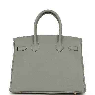 HERMÈS Hermes Birkin 30 Gris Mouette Togo Gold Hardware | Thumbnail 4 HERMÈS Hermes Birkin 30 Gris Mouette Togo Gold Hardware | Thumbnail 4