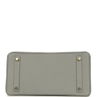 HERMÈS Hermes Birkin 30 Gris Mouette Togo Gold Hardware | Thumbnail 6 HERMÈS Hermes Birkin 30 Gris Mouette Togo Gold Hardware | Thumbnail 6