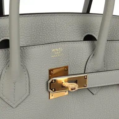 HERMÈS Hermes Birkin 30 Gris Mouette Togo Gold Hardware | Thumbnail 7 HERMÈS Hermes Birkin 30 Gris Mouette Togo Gold Hardware | Thumbnail 7