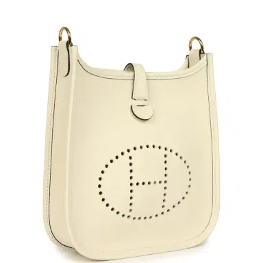 HERMÈS Hermes Evelyne TPM Cream Clemence Gold Hardware | Thumbnail 2 HERMÈS Hermes Evelyne TPM Cream Clemence Gold Hardware | Thumbnail 2