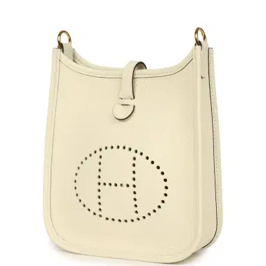 HERMÈS Hermes Evelyne TPM Cream Clemence Gold Hardware | Thumbnail 5 HERMÈS Hermes Evelyne TPM Cream Clemence Gold Hardware | Thumbnail 5
