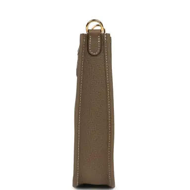 HERMÈS Hermes Evelyne TPM Etoupe Clemence Gold Hardware | Thumbnail 3 HERMÈS Hermes Evelyne TPM Etoupe Clemence Gold Hardware | Thumbnail 3