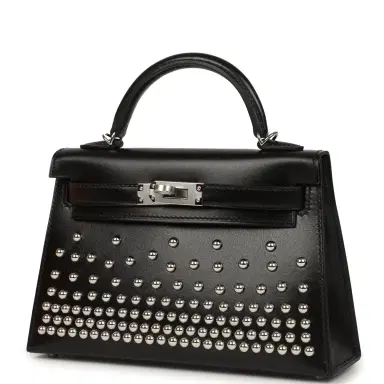 HERMÈS Hermes Kelly Sellier 20 Clouté Black Box Palladium Hardware | Thumbnail 5 HERMÈS Hermes Kelly Sellier 20 Clouté Black Box Palladium Hardware | Thumbnail 5