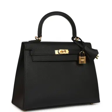 HERMÈS Hermes Kelly Sellier 25 Black Epsom Gold Hardware | Thumbnail 2 HERMÈS Hermes Kelly Sellier 25 Black Epsom Gold Hardware | Thumbnail 2
