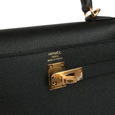 HERMÈS Hermes Kelly Sellier 25 Black Epsom Gold Hardware | Thumbnail 7 HERMÈS Hermes Kelly Sellier 25 Black Epsom Gold Hardware | Thumbnail 7